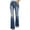 A Blue pants, variant on safuny Women's Denim Flare Pants Jeans Fall Low Waist Trousers Fit Casual Daily Trendy Solid Retro Relaxed Girls Dark Blue S