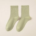 thumbnail image 2 of Cotton Seamless Toe Mid Calf Socks, Breathable Breathable Casual Crew Socks, Women Men Ankle Socks, 2 of 3