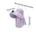 thumbnail image 3 of UV Protection Wide Brim Sun Hat with Detachable USB Rechargeable Cooling Fan, Floral Neck Flap Fishing Bucket Hat, Breathable Mesh Outdoor Sun Cap for Beach, Gardening, Cycling, 3 of 6