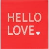Way To Celebrate Valentine's Day Beverage Napkin, "Hello Love," 16 Count