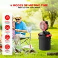 thumbnail image 3 of Portable Outdoor Misting Fan, Bucket Top Portable Fan, Battery Powered with 4 Fan Speeds & 4 Mist Settings for Camping, Tailgating, and Beach, 3 of 8