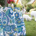 thumbnail image 4 of EWAYBY Round Tablecloth with Umbrella Hole and Zipper for Patio Garden (60" Round, Blue), 4 of 7