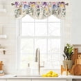 thumbnail image 3 of Wild Flowers Tie Up Valance Curtains for Windows, Kitchen Curtains Window Treatments, Vintage Country Floral Leaf Plant Beige Short Window Shades Valances for Bedroom Bathroom Cafe 54"x18", 3 of 8