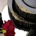 thumbnail image 5 of 200Pcs Multi-Use Black and Gold Plastic Dinnerware, 5 of 10