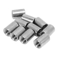 thumbnail image 1 of Round Connector Nuts, Replacement Parts Coupling Nut Set Female Thread Glossy Finish Rustproof  For Home Maintenance, 1 of 8