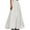 White, variant on WTOBBY Women's Casual Pleated Solid Color Maxi Skirt A-Line Floor Length Skirt High Waist Flowy Swishy Long Skirt with Elastic Waist for Bohemian Style,Coffee S
