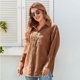 thumbnail image 3 of Blusacon Bolsillo,Camisa De Pana para Mujer Camisa Suelta De Pana De Manga Larga Tops De Pana para Mujer Materiales Ecológicos, 3 of 6