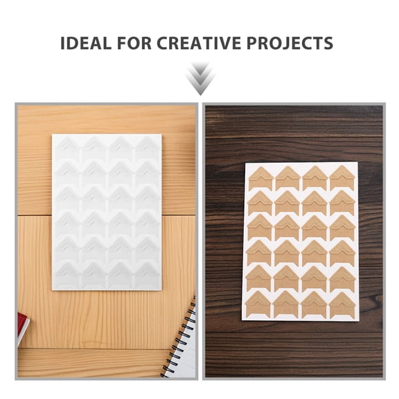 OUNONA 192Pcs Vintage Self Adhesive Photo Corners for Scrapbook Album Decoration Assorted Colors