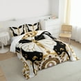 thumbnail image 3 of Homewish Black White Butterfly Girl 3-Piece Full Size Comforter Sets,Exotic Style Bedding Comforter Set,Dreamy Princess Lightweight Bedding Sets,Luxury Bedroom Decor,Reversible, 3 of 8