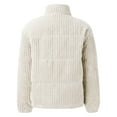 thumbnail image 3 of Lixiuxyad Puffer Jacket Warm Women's Solid Color Short Padded Corduroy Jacket Loose Fit Winter Bread Coat Beige, 3 of 3