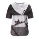 thumbnail image 3 of Camiseta informal de manga corta con estampado de mujer Fridja  bn3211, 3 of 3
