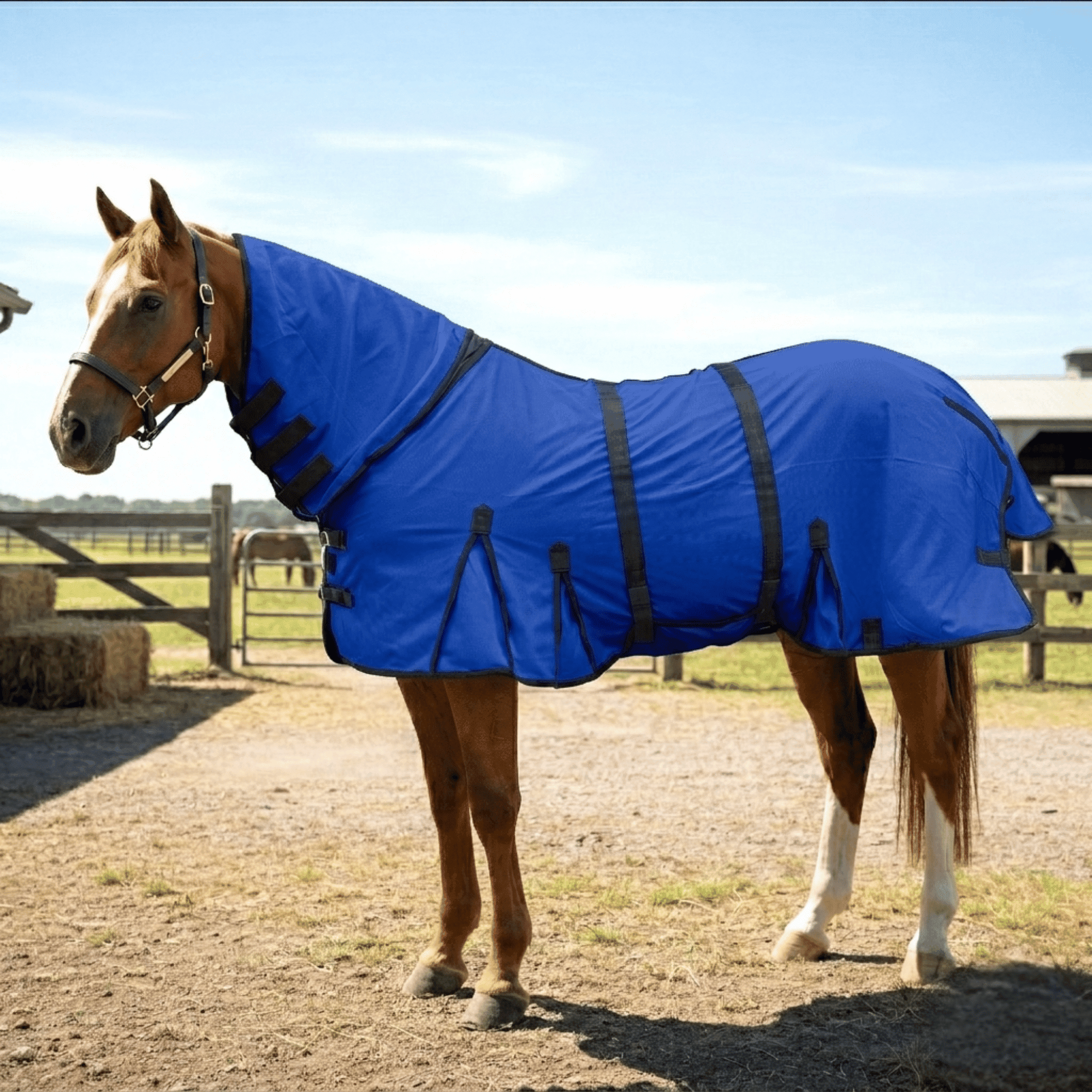 Resistance Horse Fly Sheet – Lightweight Breathable Mesh Summer Sheet with Full Neck & Belly Band, UV Bug Protection Combo Cover – Sizes 60 to 84