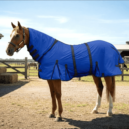 Resistance Horse Fly Sheet – Lightweight Breathable Mesh Summer Sheet with Full Neck & Belly Band, UV Bug Protection Combo Cover – Sizes 60 to 84