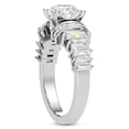 thumbnail image 3 of Oryn Jewel Princess-Cut and Baguette Engagement Ring for Women - 1.7 Ct Round Cut Lab Created Diamond Solitaire Design Wedding Band - 14K White Gold Over Jewelry for Her - Anniversary Gifts, 3 of 6