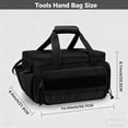 thumbnail image 5 of 14-Inch Heavy-Duty Canvas Tool Bag, Wide Mouth Tool Storage Organizer with Adjustable Shoulder Strap and Ergonomic Handle, Large Capacity Utility Tote for Electricians Mechanics Camping (Khaki,#A), 5 of 6