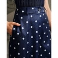 thumbnail image 4 of JUUNthy Womens Polka Dot Dress Pants, Wide Leg Flat Front High Rise Formal Office Daily Palazzo Trousers with Pockets Coffee S, 4 of 14
