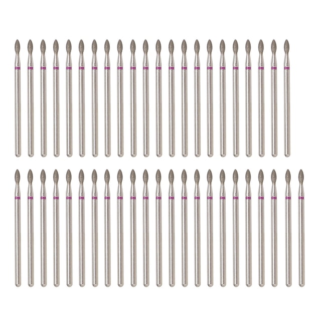 50 brocas para uñas con diamante, arena, superficie rugosa, removedor de cutículas, brocas para pulir y manicura en gel acrílico.