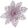 thumbnail image 3 of Glitter Poinsettia Flower Poinsettia Artificial Flower Tree Ornt 5, 3 of 5