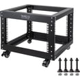 thumbnail image 4 of Open  Server Rack with Wheels- Heavy Duty Post Quick Assembly Support Equipment Home Network Cabinet, 4 of 6