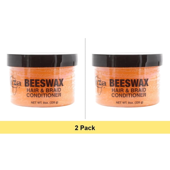 Kuza Beeswax Hair and Braid Conditioner, 8 Oz - 2 Pack
