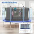 thumbnail image 3 of Riedhoff 10 ft Recreational Trampoline with Safety Enclosure & Ladder, for Kids & Adults, Blue, 3 of 8