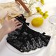 thumbnail image 4 of Gibobby Calzones de encaje para mujer Calzoncillos de cintura sexys de de malla para mujer Bragas de ropa interior de de algodón de color sólido(Negro,Talla única), 4 of 4