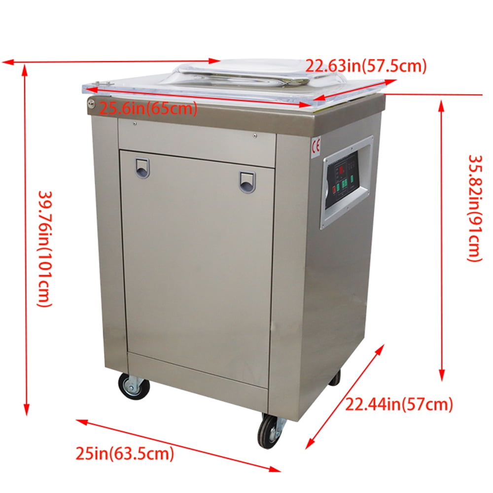 INTBUYING Single Chamber Vacuum Packaging Machine Vacuum Packaging Sealer Dry Moist Food Sealing Package
