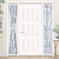 thumbnail image 2 of DriftAway Samantha Door Curtain, Sidelight Curtain,Thermal Rod Pocket Room Darkening Privacy Front Door Panel, Single Curtain with Bonus Adjustable Tieback, 25"X72"+1.5" Header (Dusty Blue), 2 of 8
