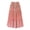 Orange, variant on Dianli Skirt Skort Women's Solid Color Drawstring Side Pocket Casual Loose Pleated Skirt Elastic Waist Breathable Cotton Linen Pull On Summer Beachwear Everyday Loungewear Boho Skirt