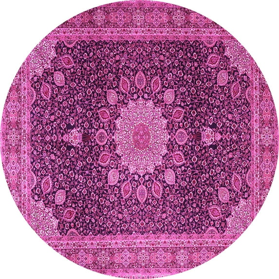 Ahgly Company Indoor Round Persian Pink Traditional Area Rugs, 8' Round