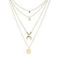 thumbnail image 1 of Flmtop Cou Pendentif Exquise Couleur Argent Inoxydable Longue Chaîne Collier pour Sortir Ensemble, 1 of 9