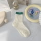 thumbnail image 1 of Nvzi 3 pares de calcetines finos de algodón para mujer, calcetines de algodón suave para mujer por encima del tobillo (blanco A19), 1 of 2