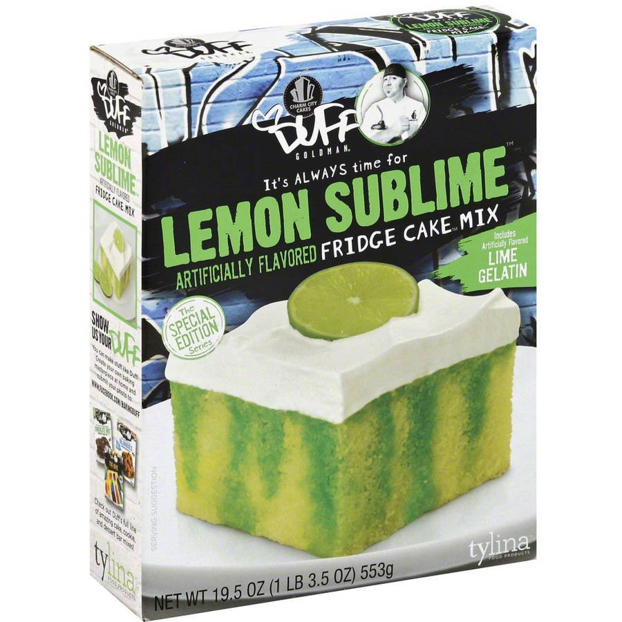Duff Goldman Lemon Sublime Fridge Cake Mix, 19.5 oz, (Pack of 12
