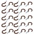 thumbnail image 4 of Uxcell 1 Inch Plastic Coated Screw-in Open Cup Ceiling Hooks Hangers Brown 25pcs, 4 of 4