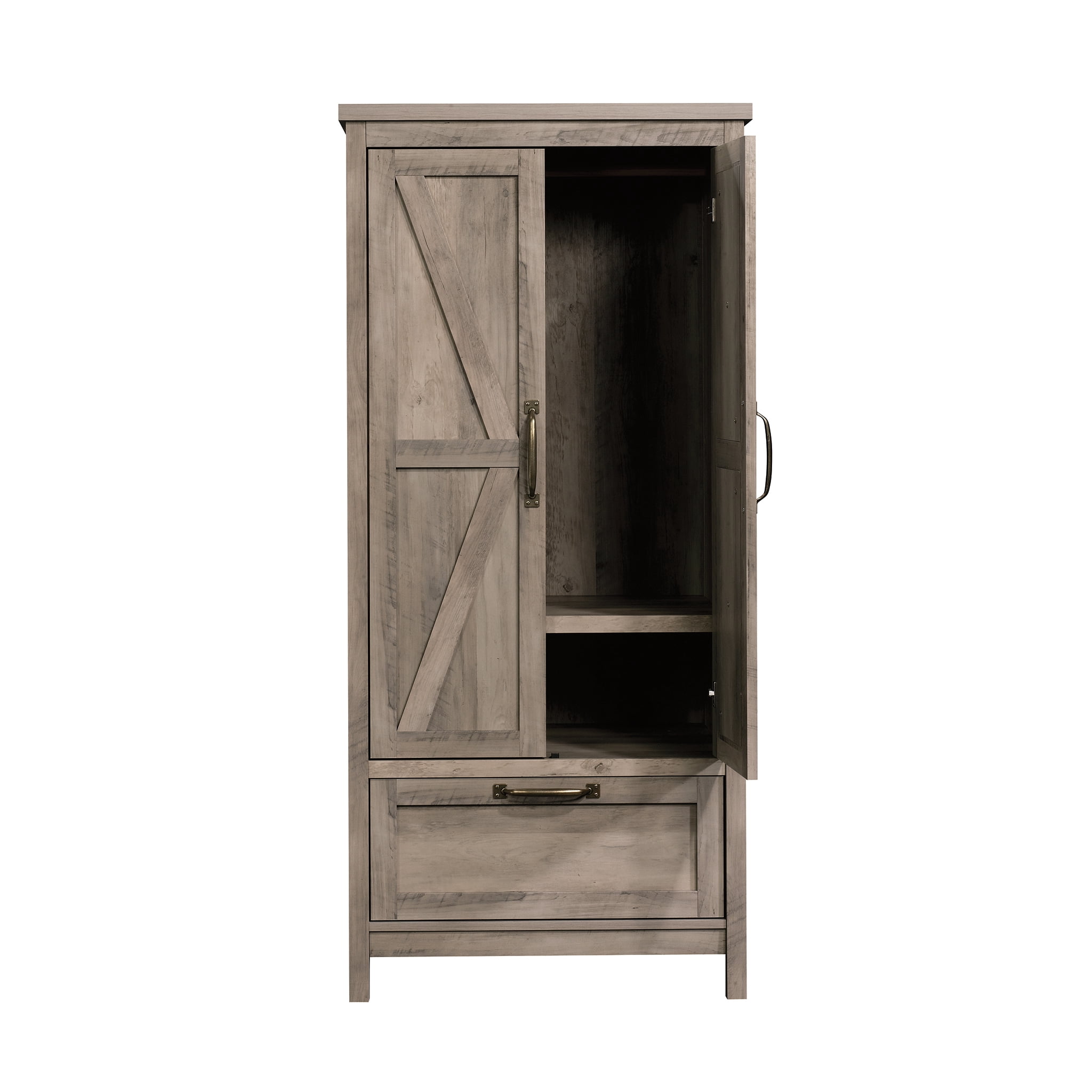 Better Homes & Gardens Modern Farmhouse Armoire, Rustic Gray Finish