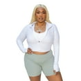 thumbnail image 5 of YITTY Active Women's UltraLuxe Cropped Full Zip Jacket, Athleisure, 4-Way-Stretch, Thumbholes, Beach Party, 4X, 5 of 9