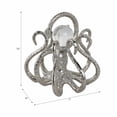 thumbnail image 6 of Octopus Figurine for Home Decor - Coastal Metal Sculpture with Glass Accent for Shelf, Coffee Table, Bathroom or Office Styling - Ornament Display for Living Room and Tabletop - 8", Silver & Metallic, 6 of 11