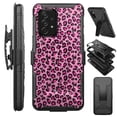 thumbnail image 1 of Compatible with Samsung Galaxy A53 5G; Hybrid Luxguard Holster Phone Case Cover (Pink Leopard Print), 1 of 2