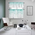 thumbnail image 4 of Turquoise Polka Dot Kitchen Curtains Sets for Windows 24 Inch Length, Abstract Modern Art Dots Watercolor Rod Pocket Window Treatments Tier Curtains and Valances Set for Bedroom/Bathroom, 4 of 8