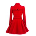 thumbnail image 2 of Abrigo ForeMode para mujer, de lana con doble botonadura, color rojo guisante, XL, 2 of 3