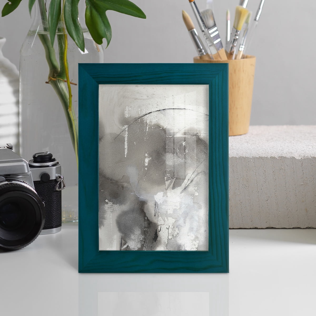 Mystical Objects I - Framed Print w/glass - Ocean Blue