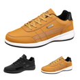 thumbnail image 5 of LIJCC Men Lace-Up Kilboot Orthopedic Low Top PU Leather Shoes Sneakers Extended Width Foot Heel Comfortable Lightweight Breathable Anti-Slip Low Top Walking Casual Shoes, 5 of 7