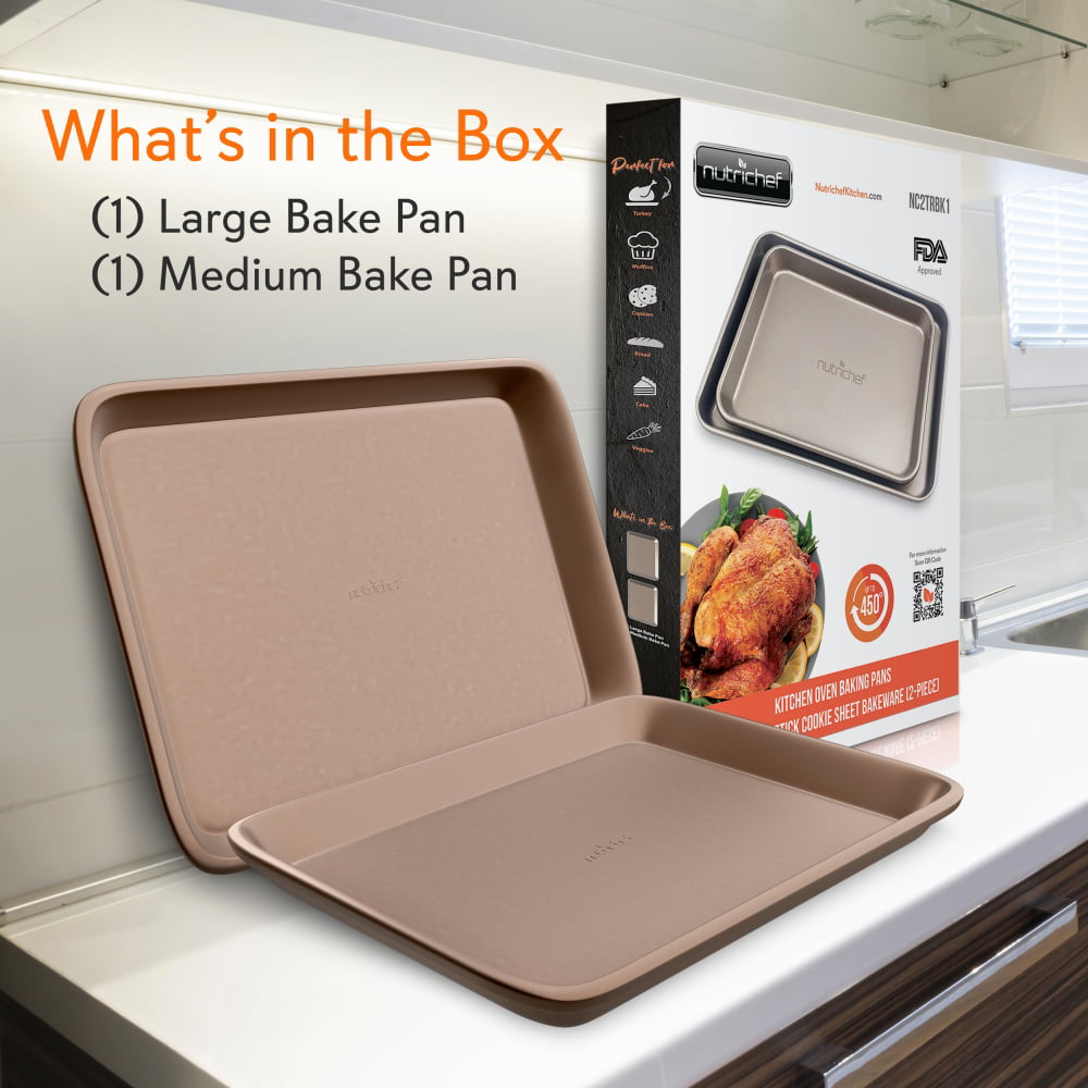 Non-Stick Oven Pan Baking Sheet Set — NutriChef Kitchen