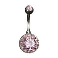 thumbnail image 2 of Youkk Navel Belly Button Ring Barbell Rhinestone Crystal Ball Piercing Body Jewelry, 2 of 2