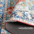 thumbnail image 5 of SAFAVIEH Tucson Lillie Traditional Machine Washable Area Rug, Rust/Blue, 5' x 8', 5 of 8