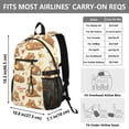 thumbnail image 3 of JIALIOU 14" Laptop Backpack Waterproof Airline Approved Stylish Casual Daypack for Travel Business College Work, Cute Capybaras Doing Various Activities, 3 of 8