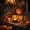 Black A, variant on AuroraX Halloween Black Pumpkin Night Light Indoor Halloween Room Decorations Glow Electric Tabletop Spooky Halloween Home Party Decorations Black