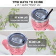 thumbnail image 3 of 40 oz Tumbler with Handle and Straw 40 oz Leopard Cup Insulated Stainless Steel Coffee Travel Mug Spill Proof Leak Proof Slim 40oz Tumbler with Handle Leopard Decor Stuff Gifts for Women, 3 of 6