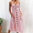 thumbnail image 4 of Vestido informal para mujer Vestido elegante con tirantes finos Vestido de playa de verano bohemio suave FLhrweasw Nuevo, 4 of 9