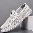 thumbnail image 2 of Summer Street Vacation Men's Fashion Casual Shoes, Non-Slip Perforated Breathable Slip-On Loafers Comfortable, 2 of 9